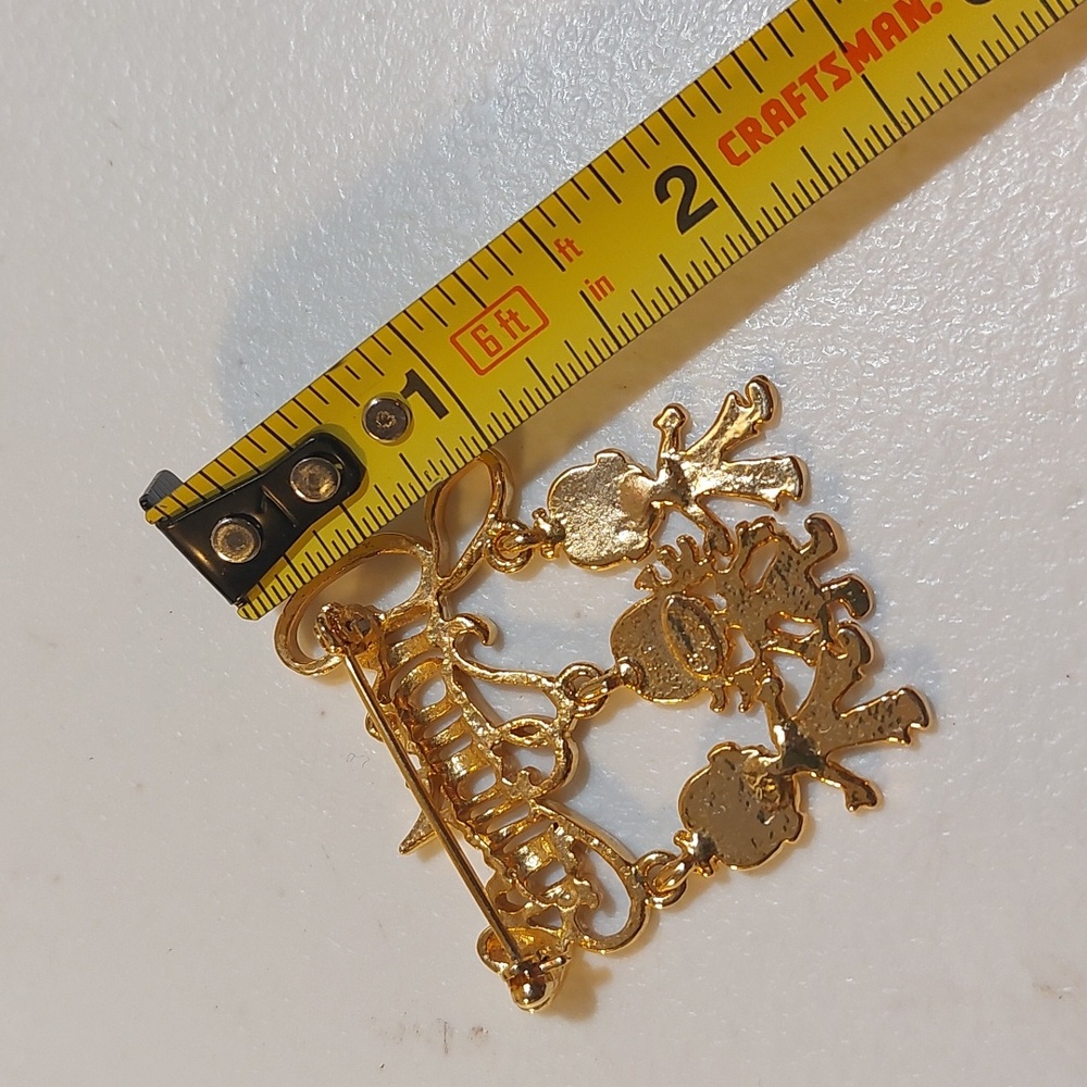 DANECRAFT Vintage Spellout Grandma With Dangling Grandkids Charms Brooch Pin - Picture 5 of 6